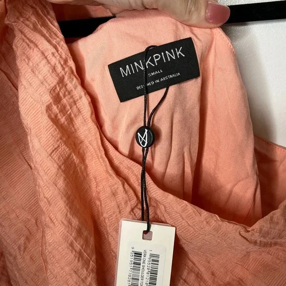 MINKPINK VERA ONE SHOULDER TOP - PINK, SMALL - Picture 4 of 7
